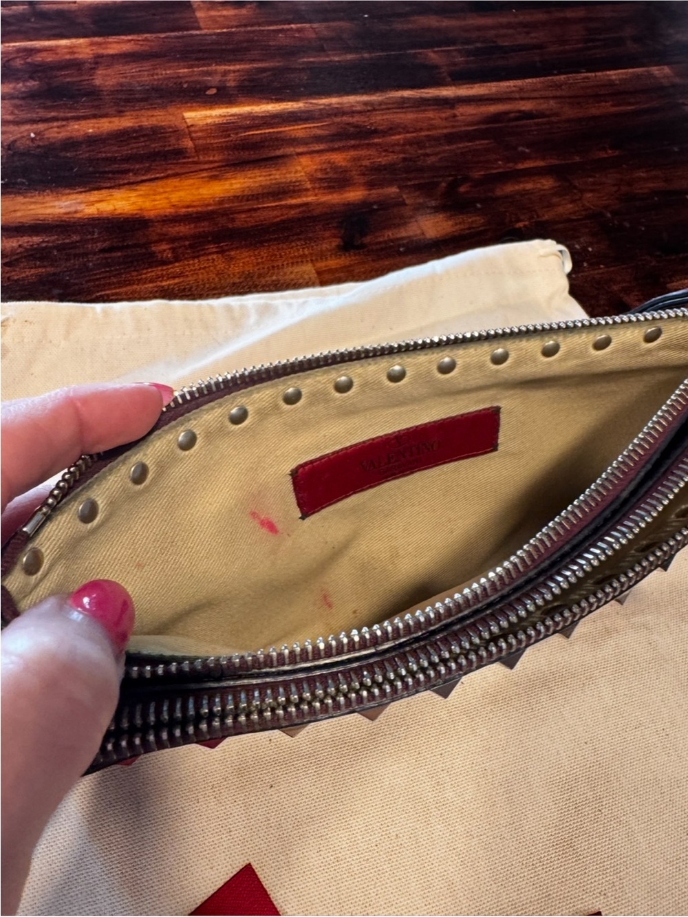 Authentic Valentino Rockstud clutch wristlet. - Picture 5 of 8